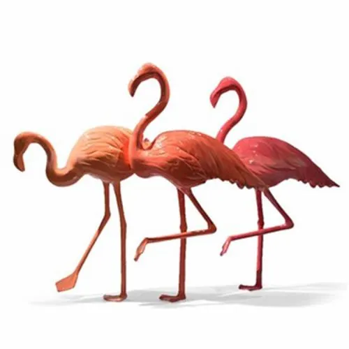 Estàtua Flamingo de fibra de vidre de mida útil