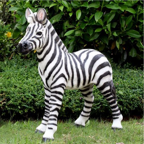 Simulació colorida Decoració zebra Escultura de fibra de vidre