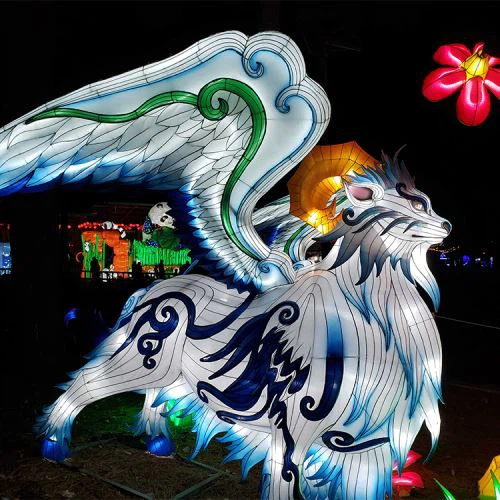 Llanterna per a decoracions del festival d’Any Nou Fanal de seda