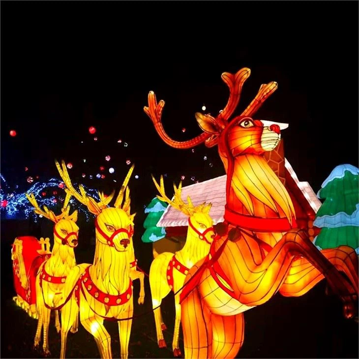 2022 New Year Festival Lanterns Outdoor LED Lighted Christmas Lantern Show
