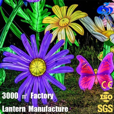 Fanal exterior impermeable de flors xineses